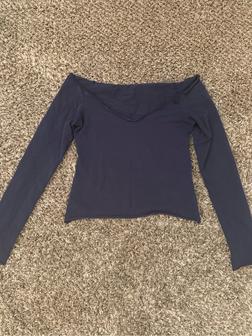 edikted navy off the shoulder long sleeve